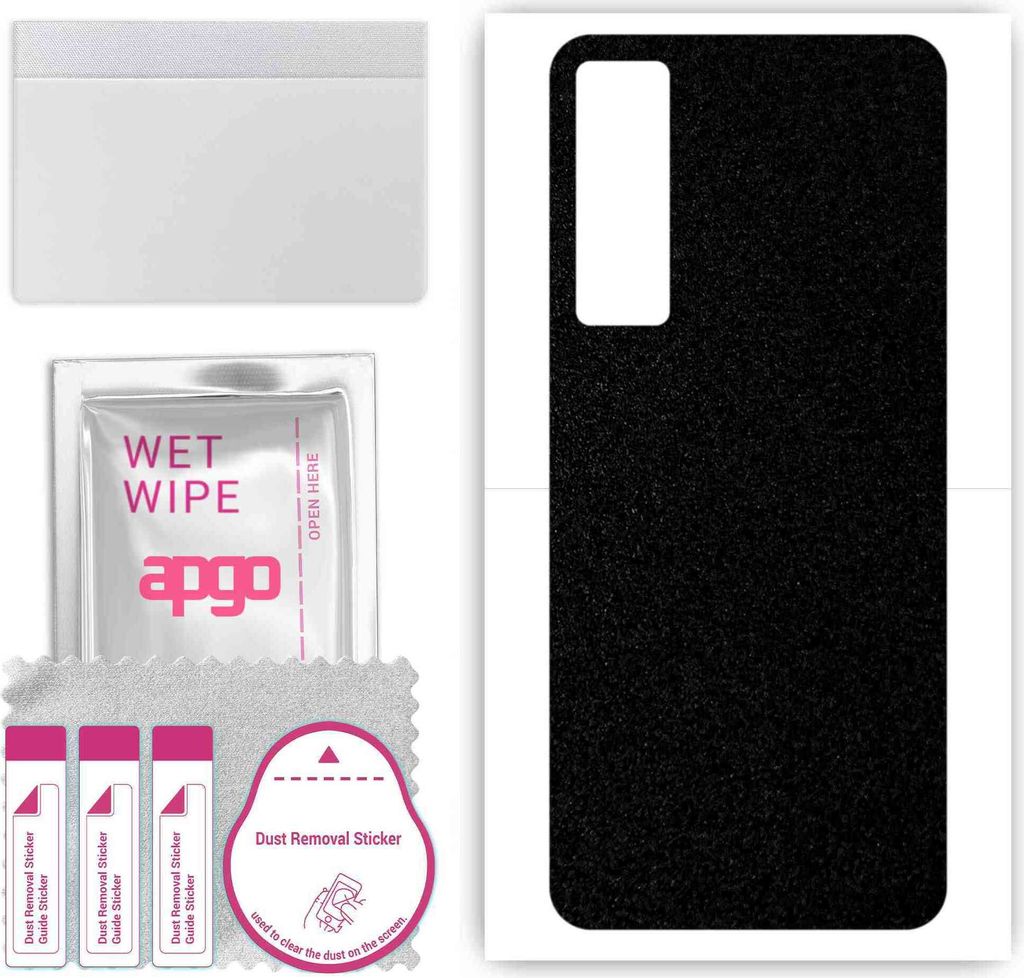 apgo Rückseite Schutzfolie, Skin, kompatibel mit Vivo iQOO Z5X, Hinten Displayschutzfolie aus Vinylfolie, kratzfest, einfache Montage - Mattschwarz