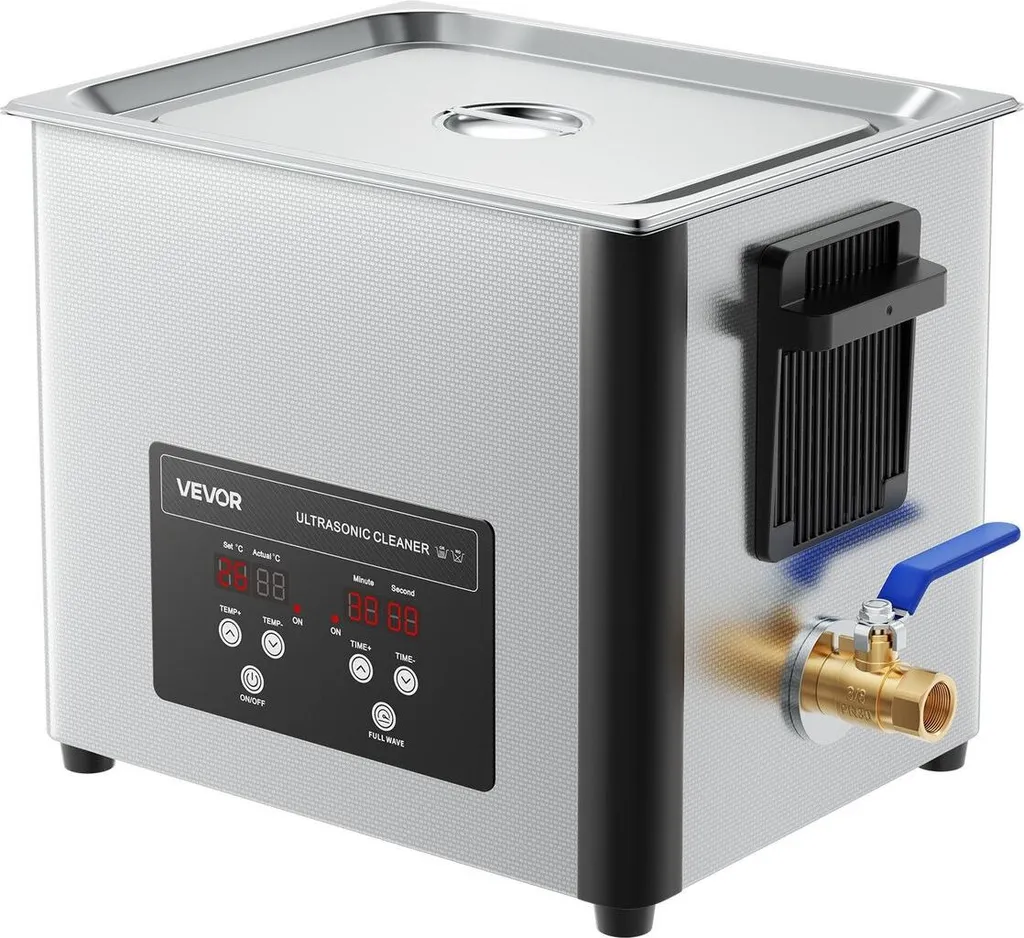 Nettoyeur ultrasons numérique 180W avec chauffage et cuve inox de 10L