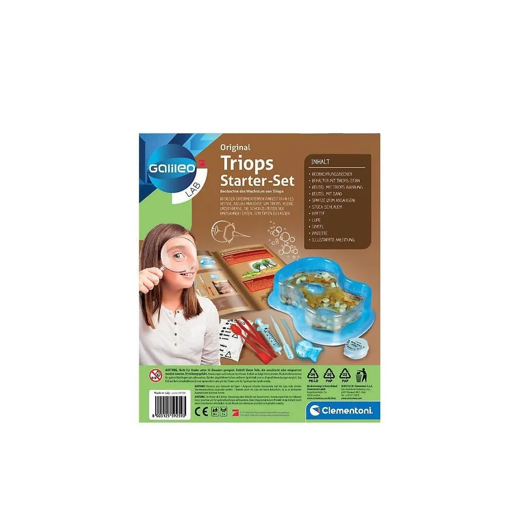 Galileo Original Triops Starter-Set : Kit d'élevage complet de crustacés