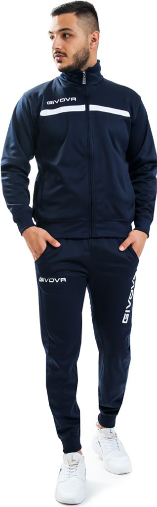 XL BLU/BIANCO|Givova One Full Zip Trainingsanzug TT012-0403