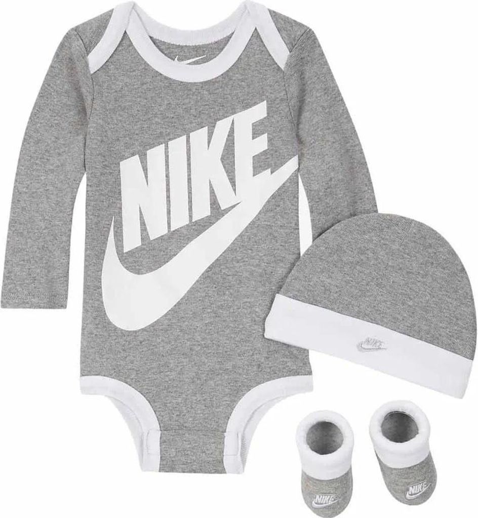 Nike Kids Futura Logo Langarm-set 3 Einheiten Grau 6-12 Produktbild 
