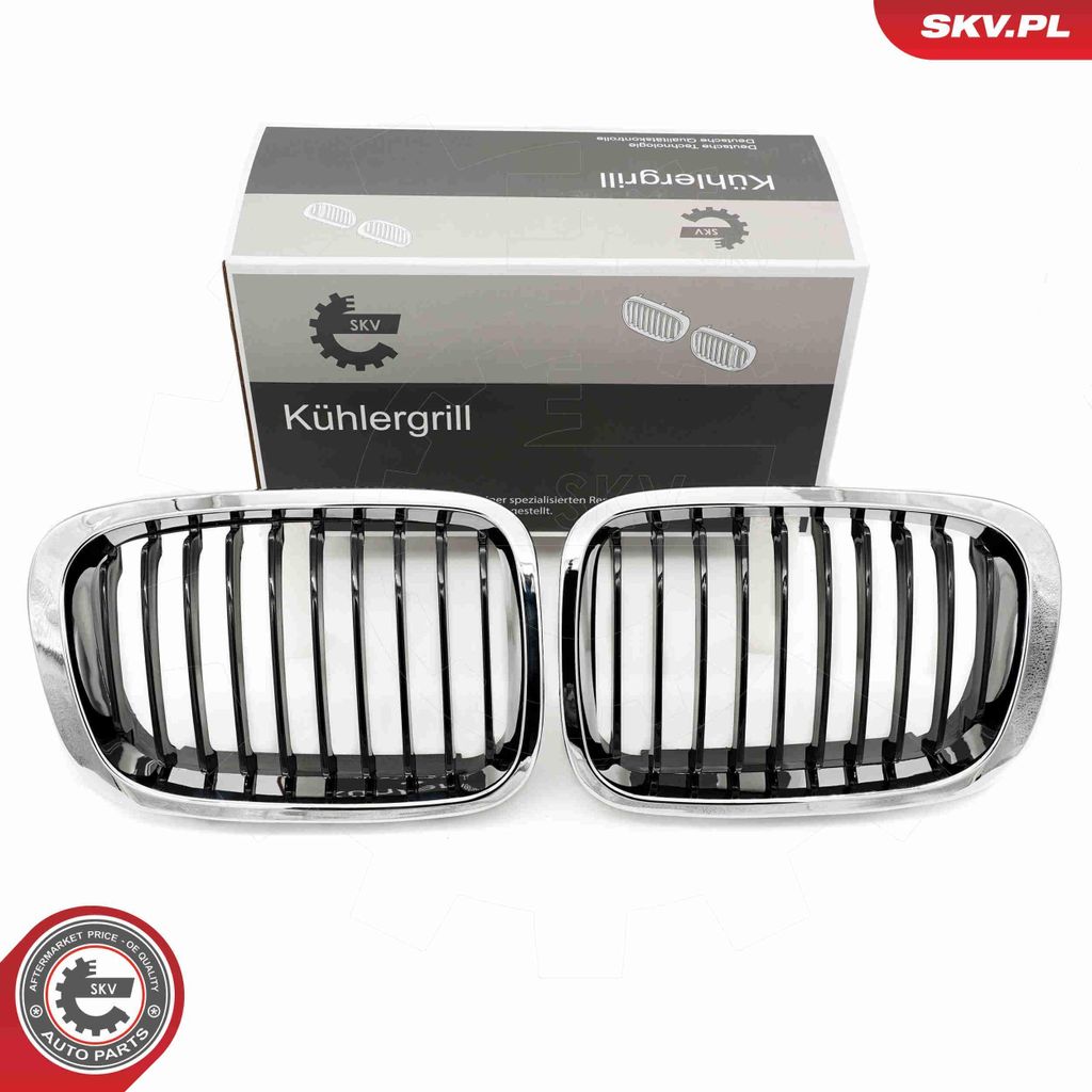 ESEN SKV 66SKV064 Kühlergrill Frontgrill für BMW 3 Limousine (E46) Chrom/Schwarz