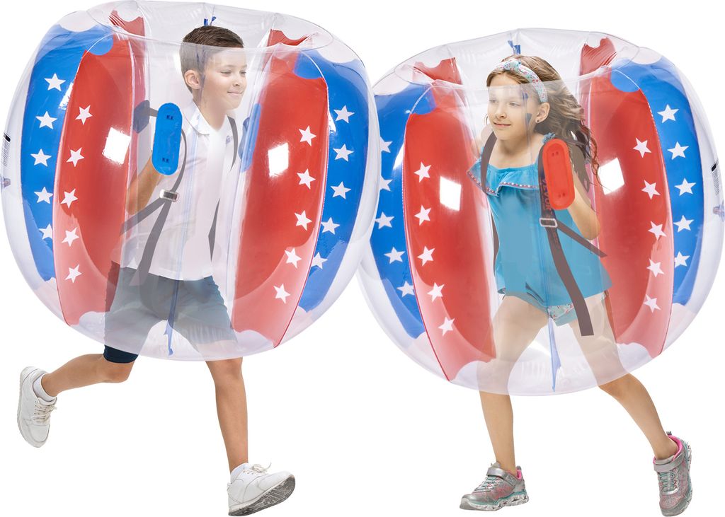 VEVOR 2-teilige Aufblasbare Bumper Balls, 1,2 m Bumper Stoßball für Kinder & Jugendliche, Aufblasbarer Blasenball, PVC-Bubble-Bälle, im Freien, ...