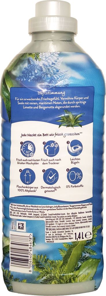 Lenor Weichspüler FRESH 1,4L XXL Meeresbrise + Limette 56 Produktbild 2