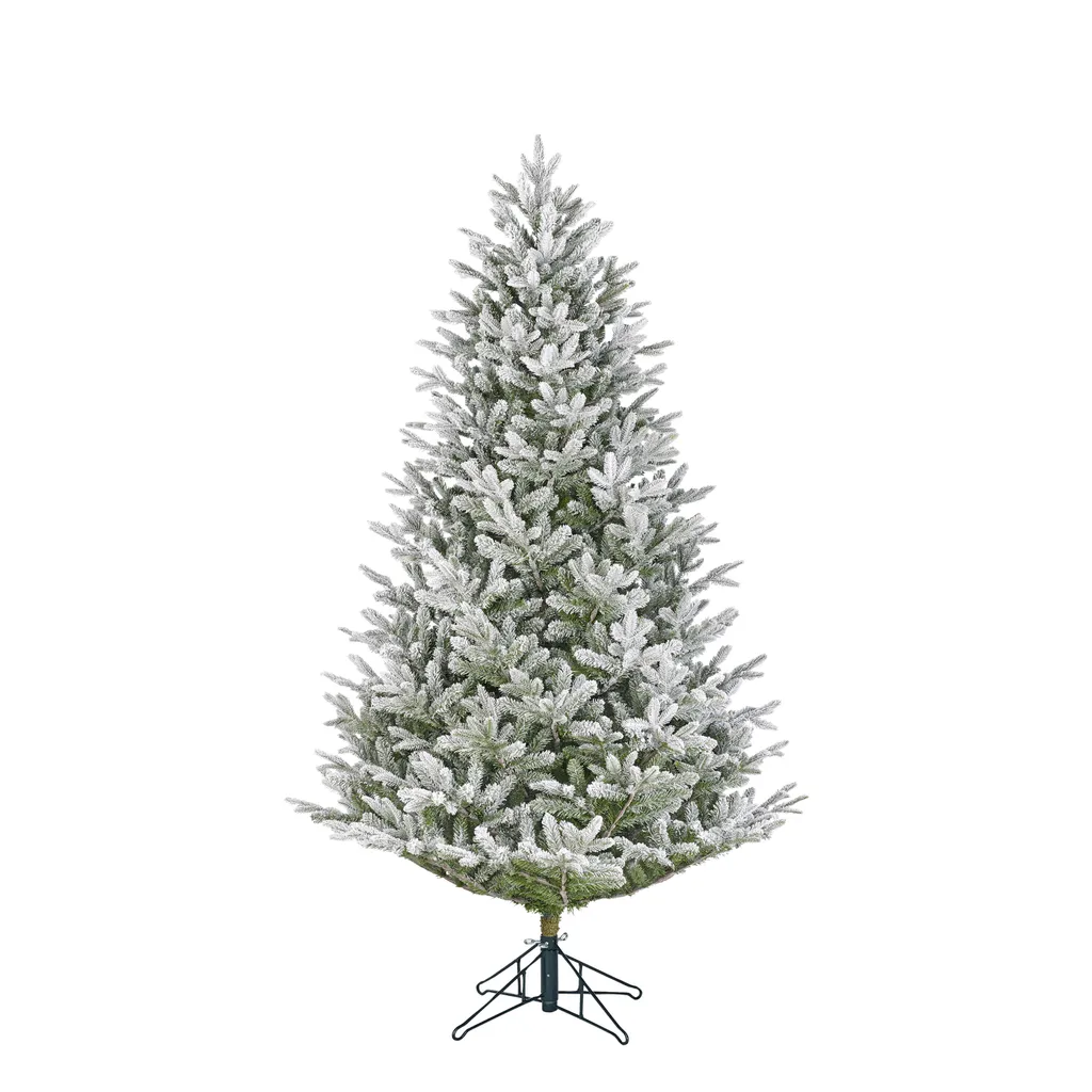 Sapin Noël Artificiel Vancouver Vert Givré 215 cm Hauteur Premium