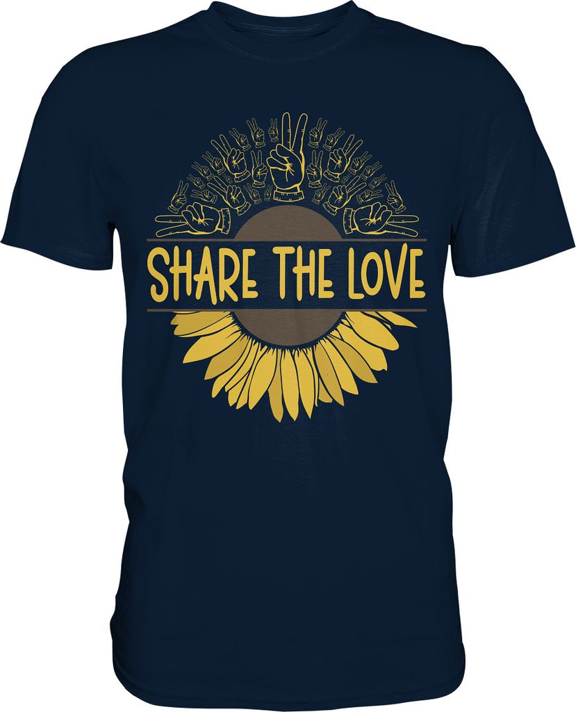 Frieden Liebe Sonnenblumen T-Shirt Garten Motiv Gärtner Produktbild 