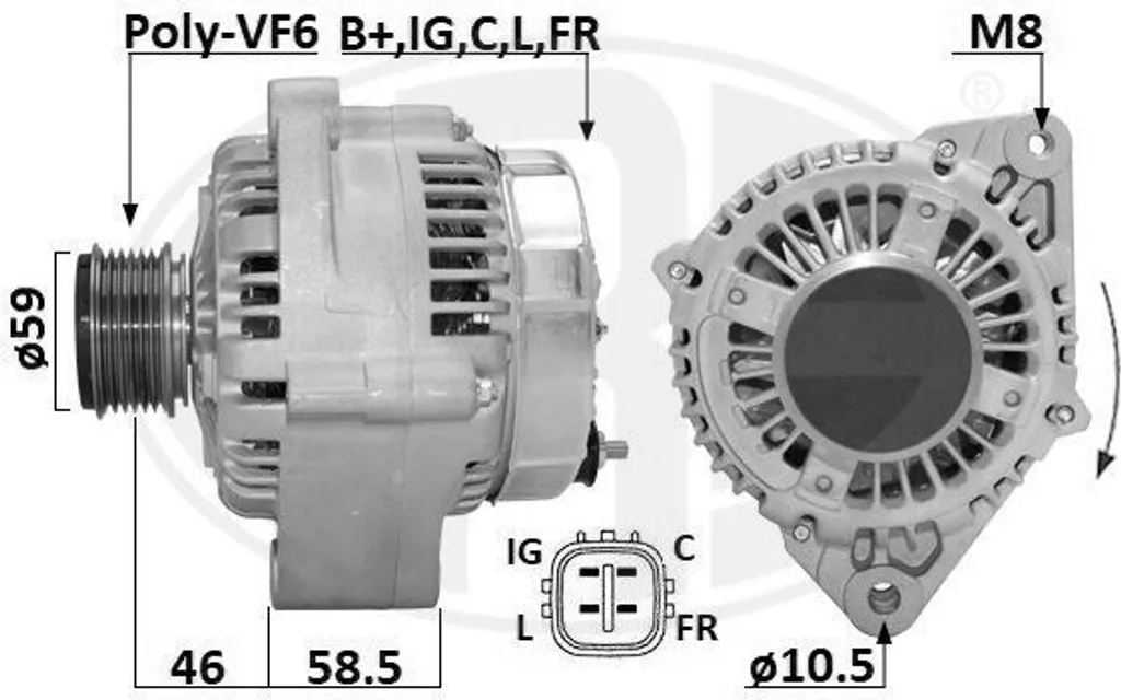 Alternateur moteur pour réparation de Jaguar X-Type 209660A