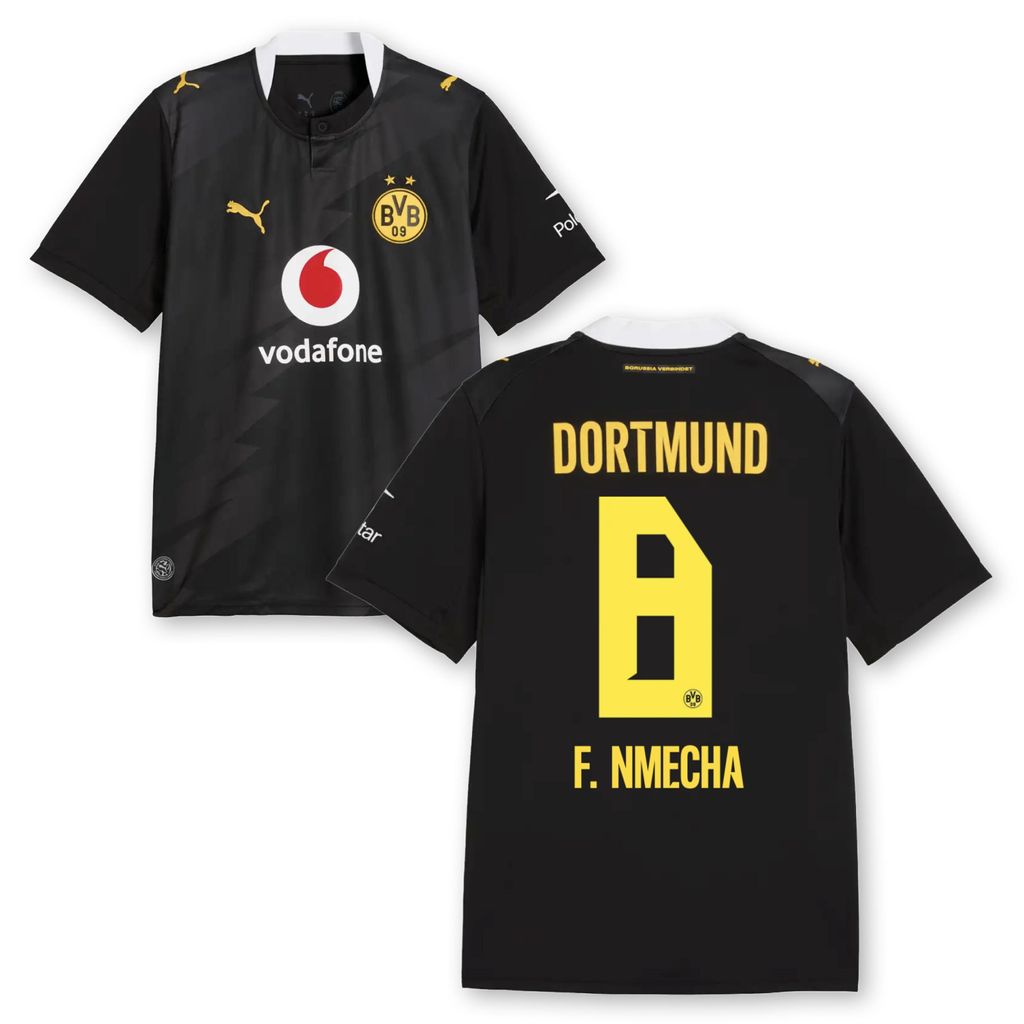 BVB Auswärtstrikot Kinder Saison 2026/27 Flock: F. Nmecha - Produktbild 