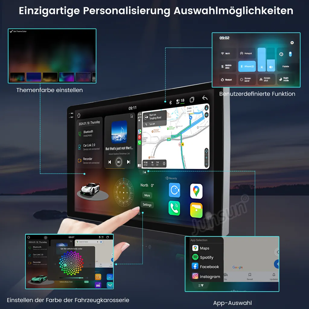 Système de Navigation Android pour Passat B7 avec Écran Tactile 10 Pouces - 13
