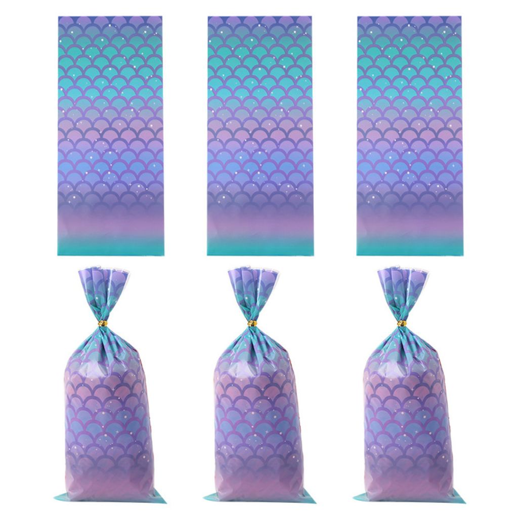 10 Meerjungfrau-Geschenktüten Aus Kraftpapier - Mit Henkel Für Kinderparty & Mitgebsel