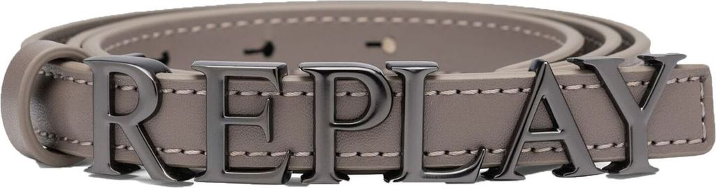 REPLAY Gürtel Logo Belt W100 Iron taupe
