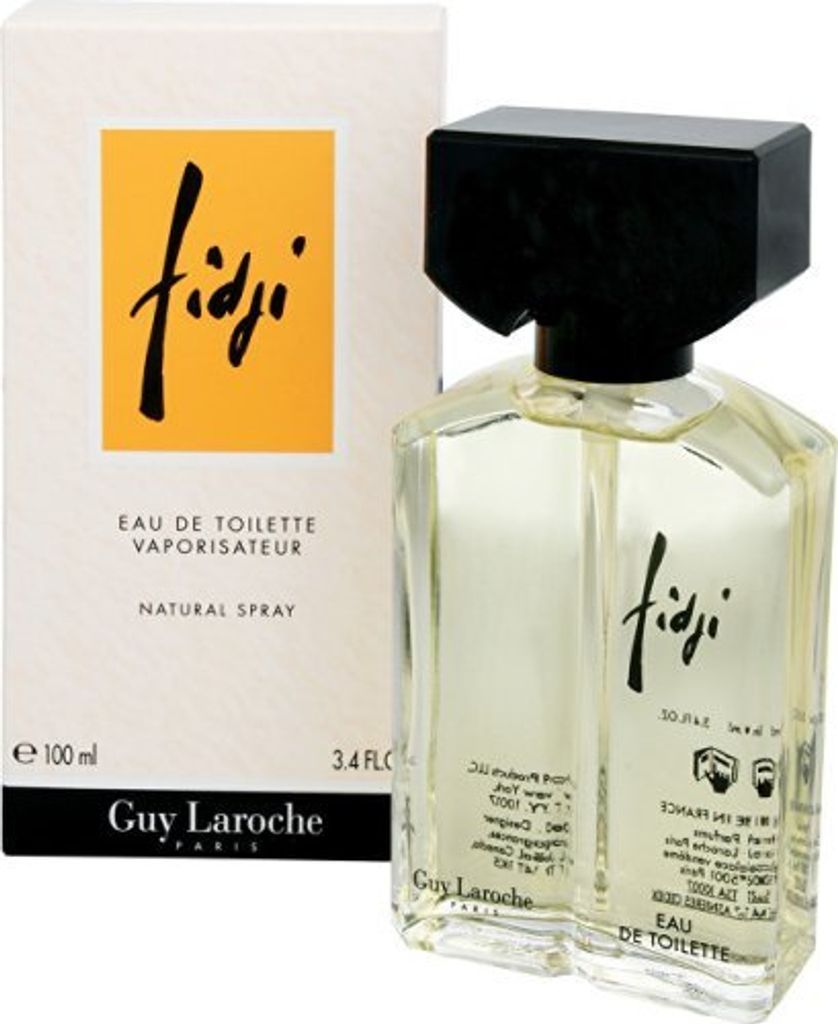 A perfume bottle and its box are displayed side-by-side against a white background.