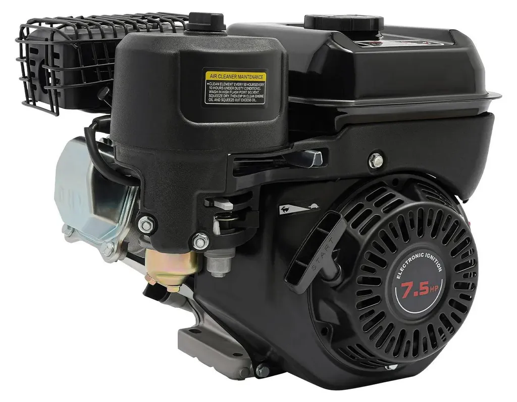Moteur à essence 7,5 ch 4 temps performant avec démarrage par lanceur