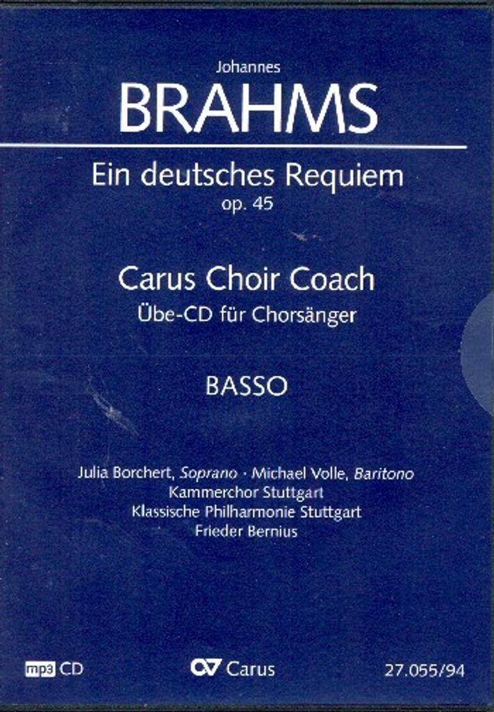 Ein deutsches Requiem op.45 - Chorstimme Sopran Playalong-CD