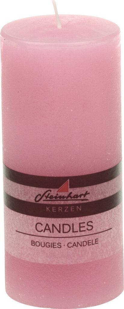 Stumpenkerze "Raureif" Rosa 150/68 mm Steinhart Kerzen in Produktbild 
