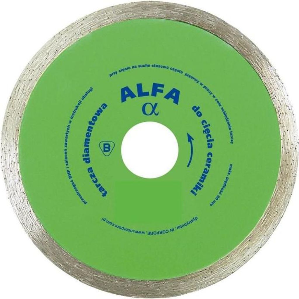 Glatte Diamantscheibe Für Fliesen Alfa 125Mm - Td-125 Alfa