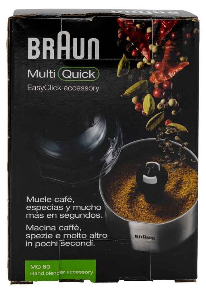 Braun MQ 60, Stříbrná, 0,35 l, Nerezová ocel, EasyClick MQ3 Obrázek produktu 