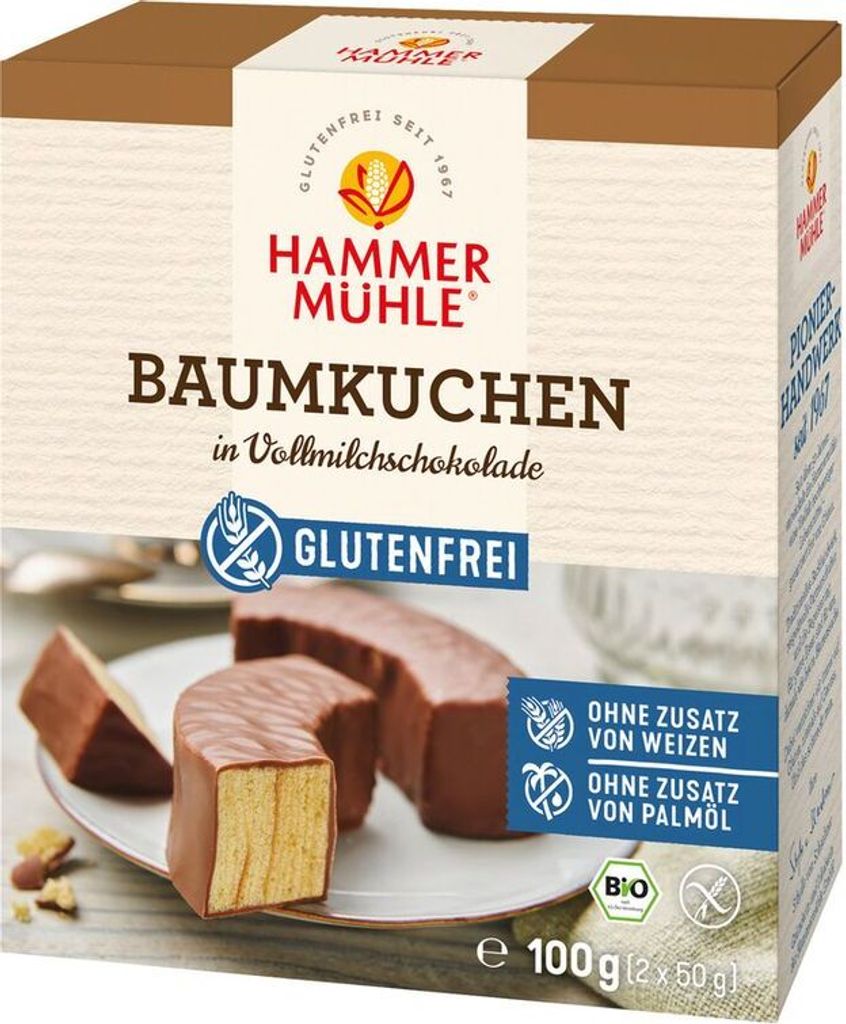 Hammermühle Baumkuchen in Vollmilchschokolade -- 100g x 8  Produktbild 1
