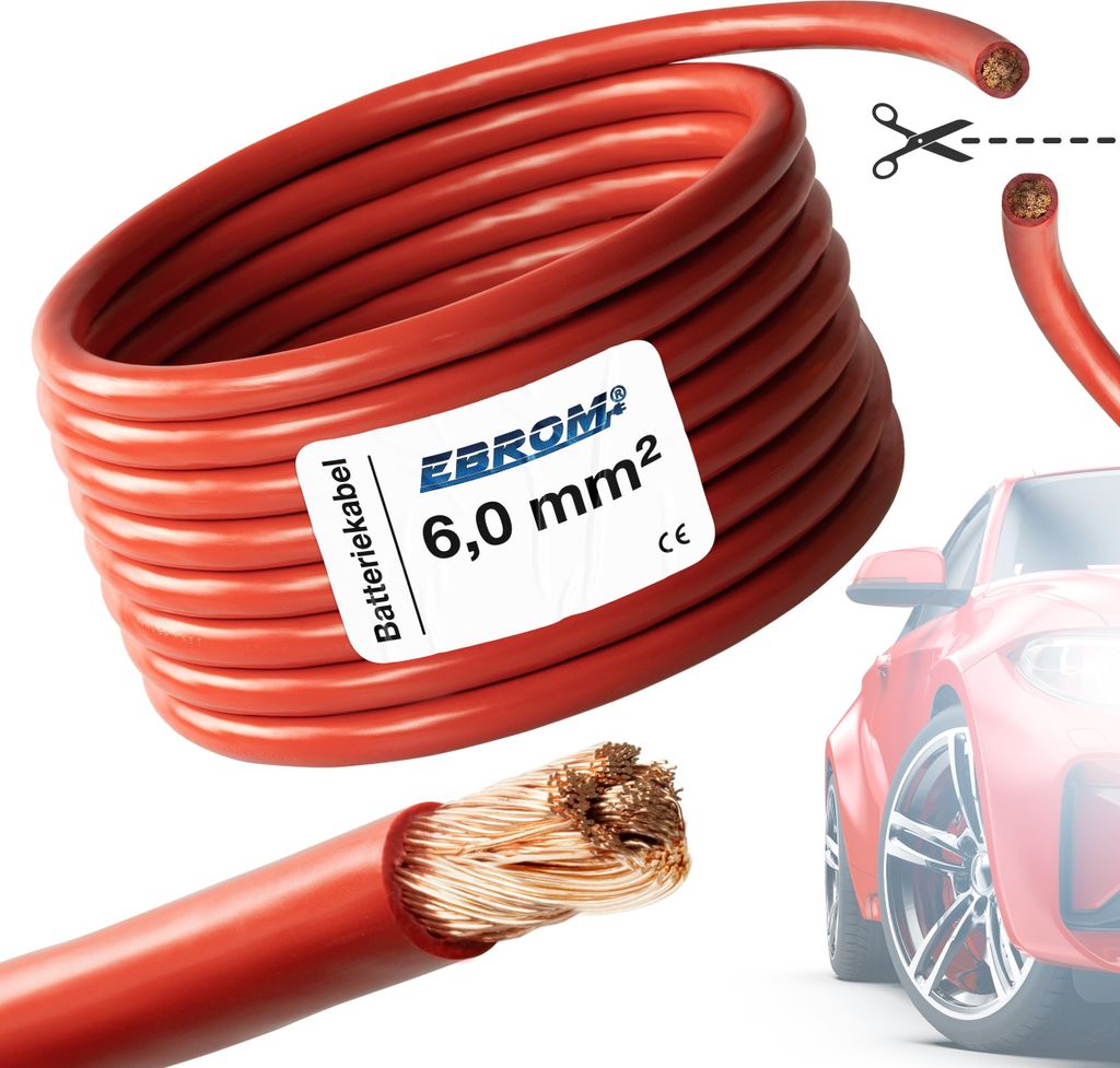 EBROM - FLY Fahrzeugleitung - KFZ Leitung – Batteriekabel Produktbild 
