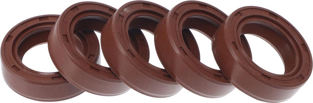 Universelle Öldichtung TC Doppellippe mit Stahlfeder Dichtungsring Rotationswellendichtung 17x25x7mm Hochdruck FKM Gummi Braun 5 Stück
