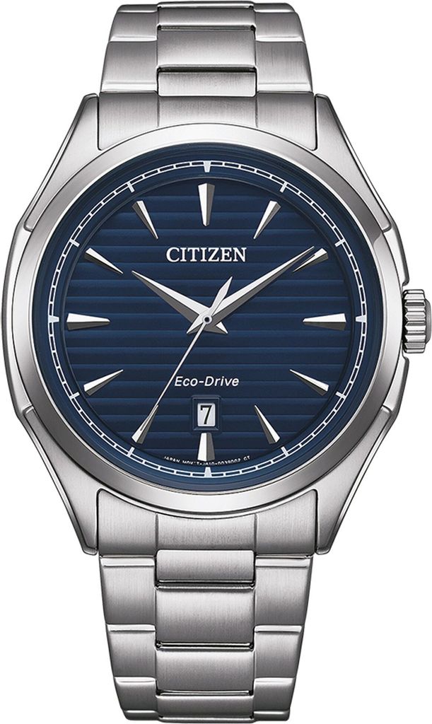 Citizen Herren-Uhr Eco-Drive Blau Quarz Edelstahl-Armband AW1750-85L