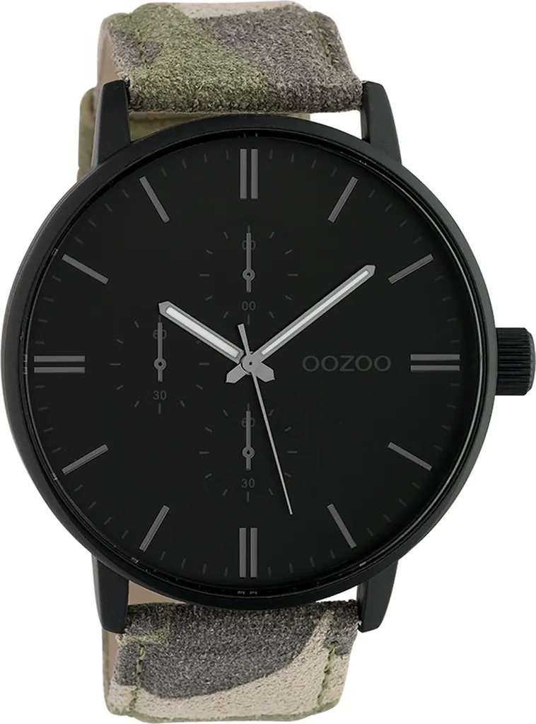 Montre Oozoo Cadran Vert et Bracelet Cuir Marron - Modèle Femme UOC10312
