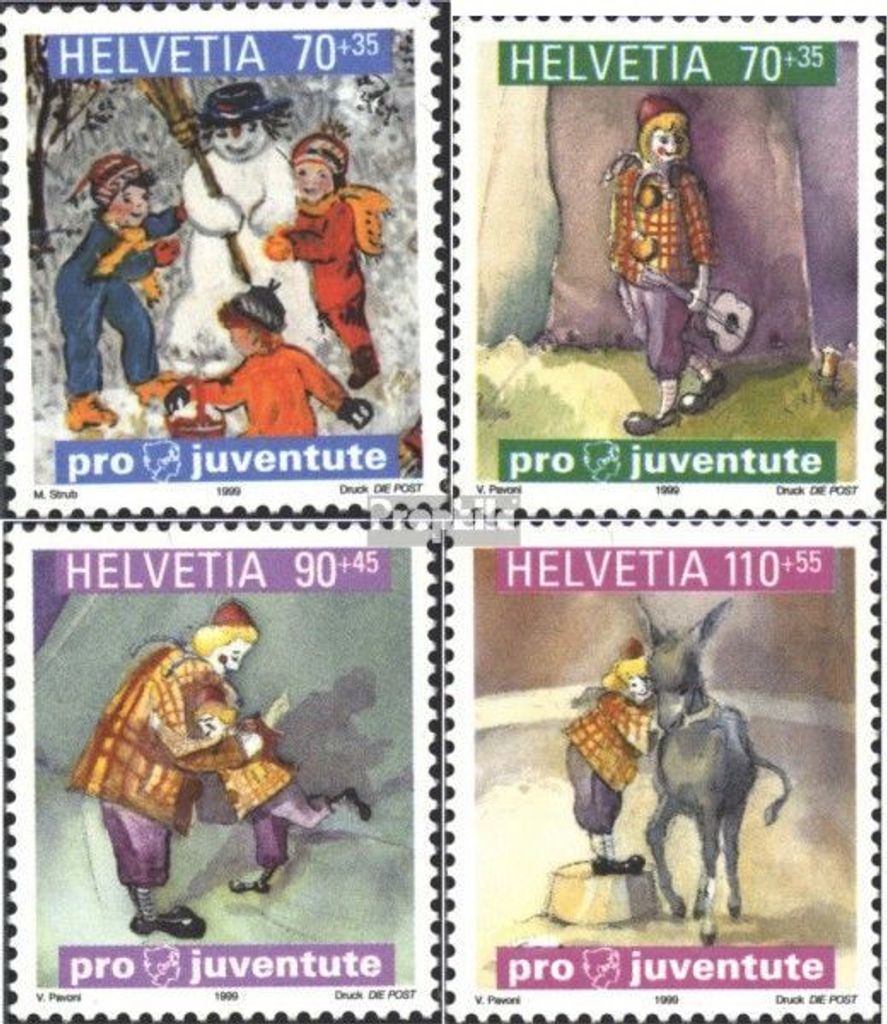 Briefmarken Schweiz 1999 Mi 1701-1704 (kompl.Ausg.) gestempelt Pro Juventute