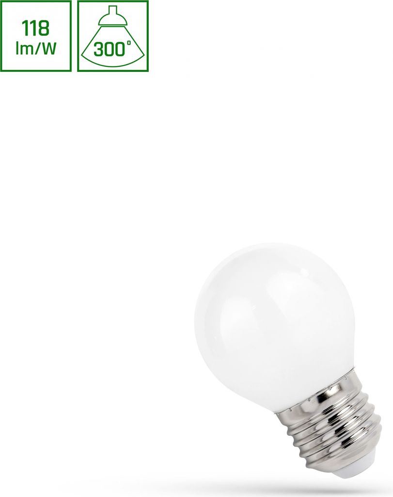 Spectrum LED E27 G45 Filament matt 5,5W 300° Tropfen 650lm Produktbild 