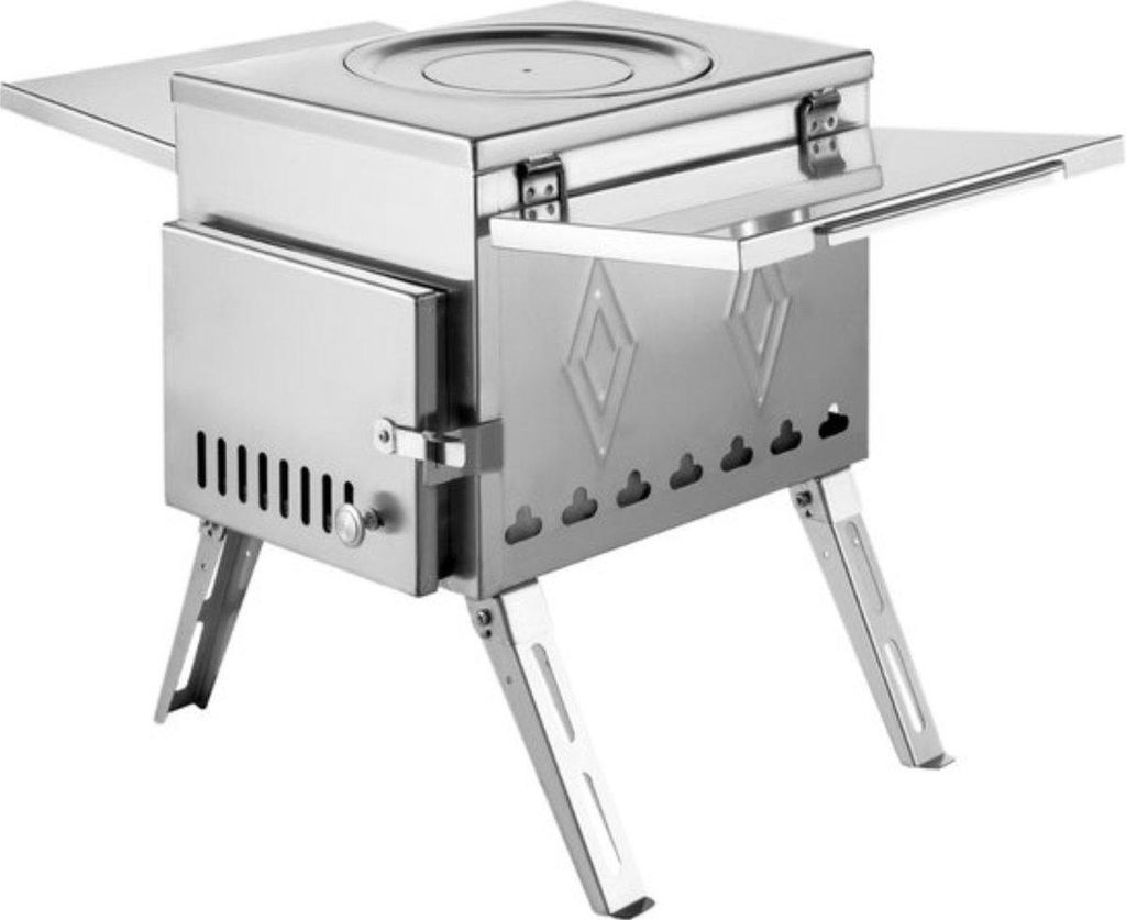 Terrashaard – Outdoor Holzofen & Zeltofen – Tragbarer Edelstahl-Holzkamin – Für Garten, Camping & Zelt