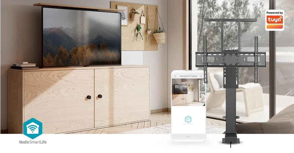 Support TV motorisé ascenseur pour meuble avec télécommande Nedis - 12