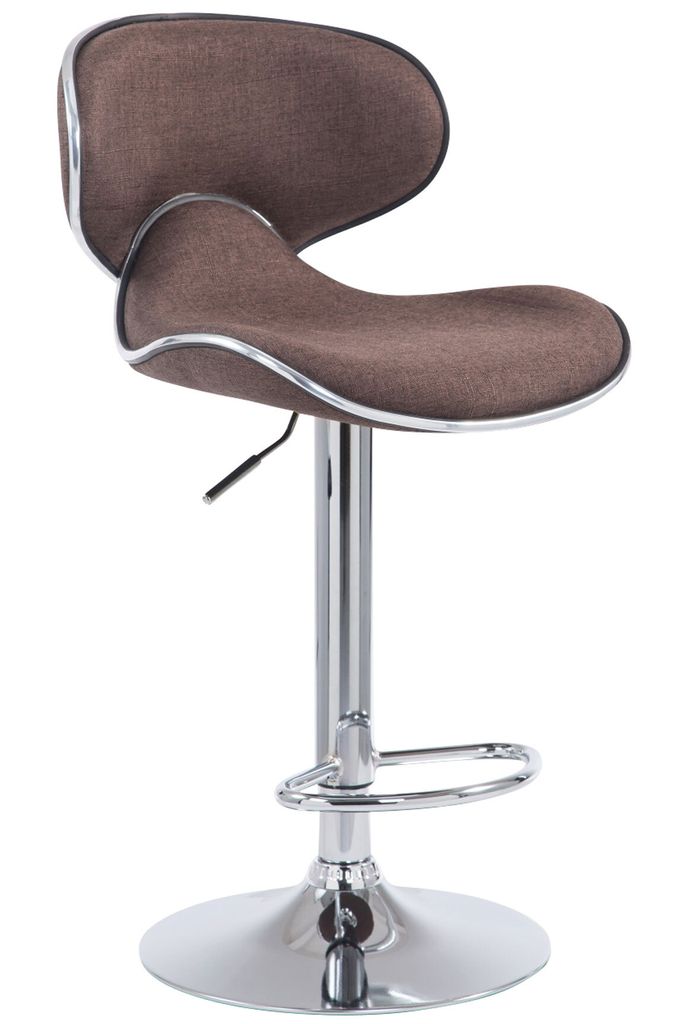 CLP Barhocker Las Vegas V2 Stoff  mit Fußstütze braun Produktbild 