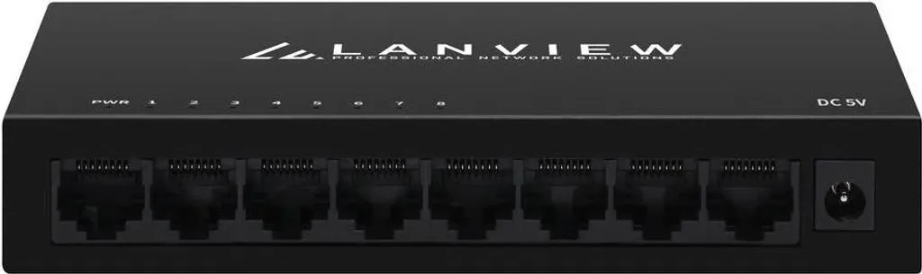 Switch Gigabit 8 Ports Lanview LVN-DESK-8PORT-1G avec Boîtier Métallique
