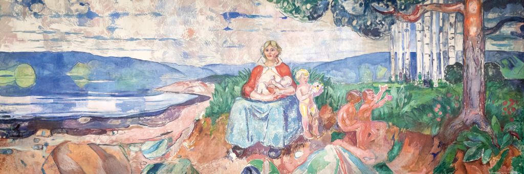 Edvard Munch Kunstdruck Bild - Alma Mater, 1911-1916 (30 x 91 cm)