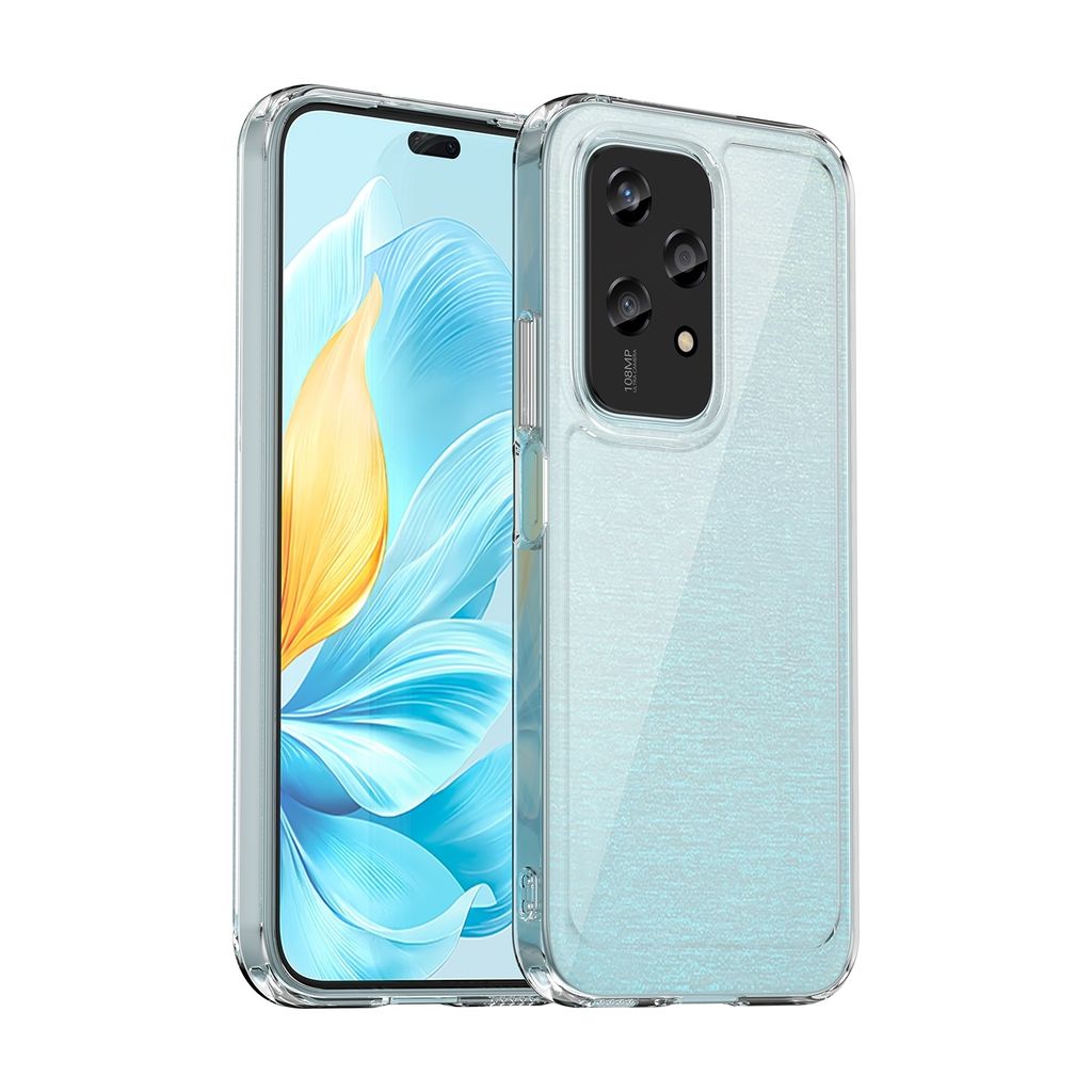 Für Honor 200 Lite Colorful Series TPU / Acryl Hybrid Schutz Hülle Transparent