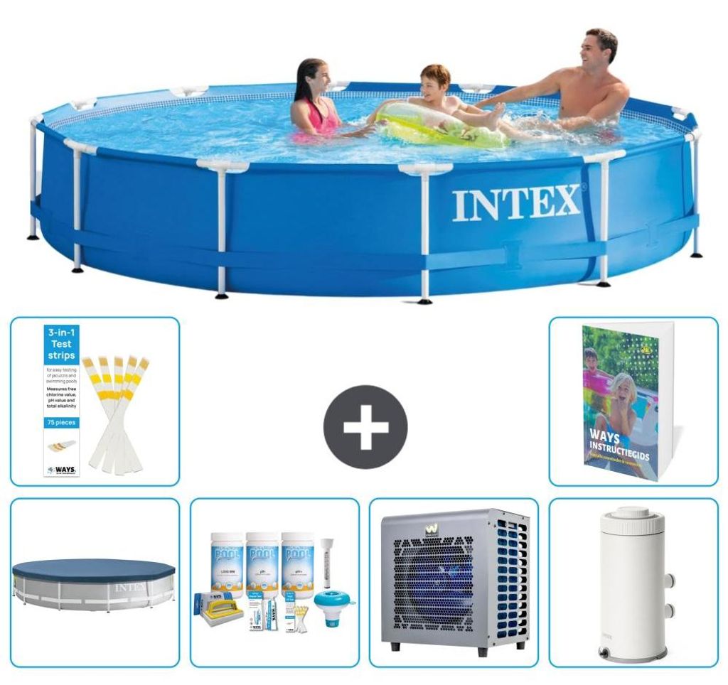 Frame Pool Rund - 366x76 cm - 7-teilig S90