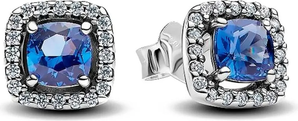 Boucles d'oreilles Pandora 293551C01 : Argent Hypoallergénique et Bleu