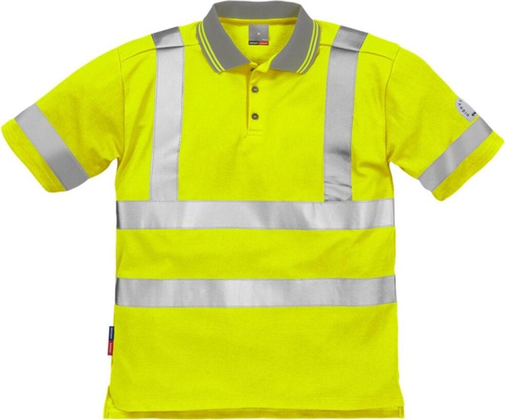 Fristads Kansas Hi-Vis Polo 7025 TPR Geel Maat M
