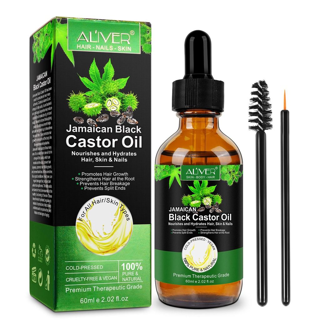 Rizinusöl (Castor Oil) 60ml – Kaltgepresst & Vegan | Reines Produktbild 