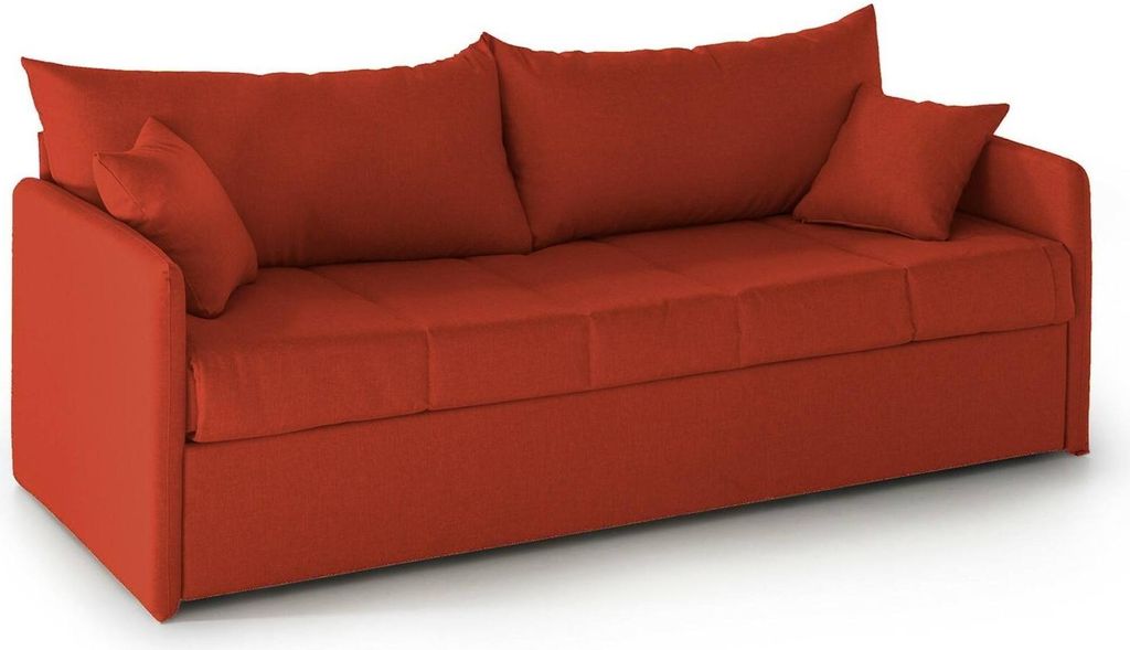 Avellana - Schlafsofa 3-Sitzer, 205x86 cm Orange, Abziehbar Italy