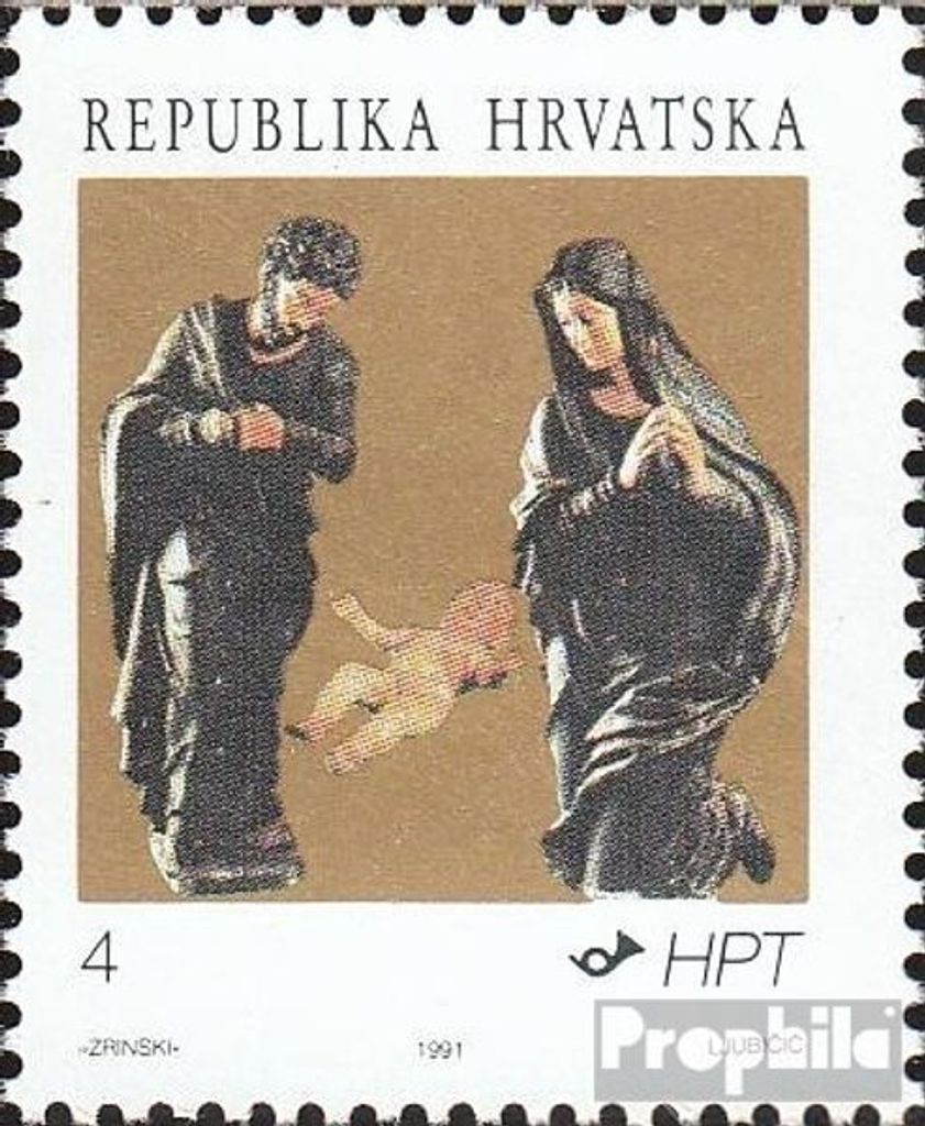 Briefmarken Kroatien 1991 Mi 184 (kompl.Ausg.) postfrisch Weihnachten