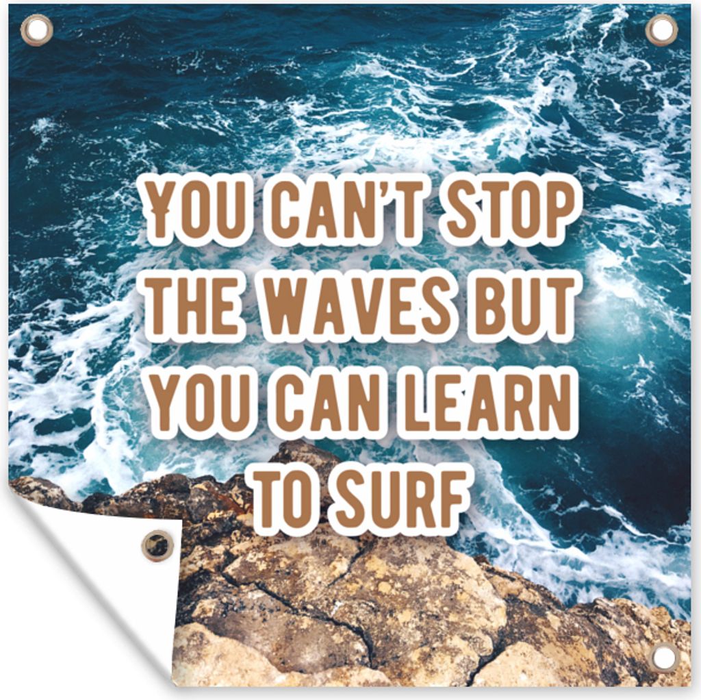 MuchoWow 100x100 cm Outdoor-Poster Gartendeko Sichtschutz Garten Poster für den Garten Sprichwörter - Zitate - Motivation - Meer - Du kannst d...