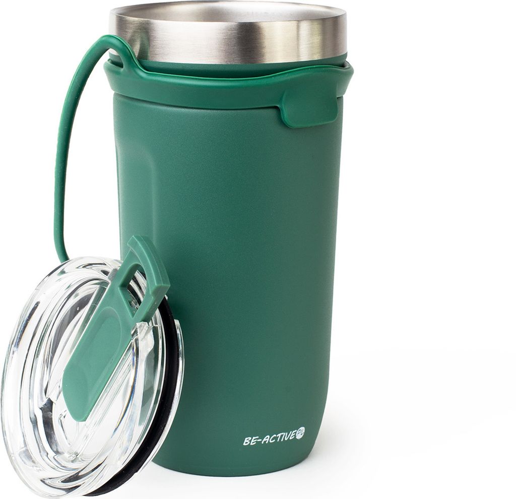 Nerezová termoska 550 ml na kávu a čaj na cesty Zelená Obrázek produktu 