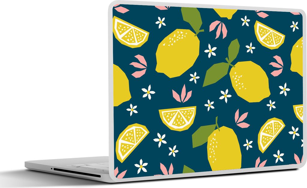 MuchoWow Laptop Aufkleber Sticker Cover Zitrone - Muster - Sommer 36.5x27.5 cm - Laptop-Sticker