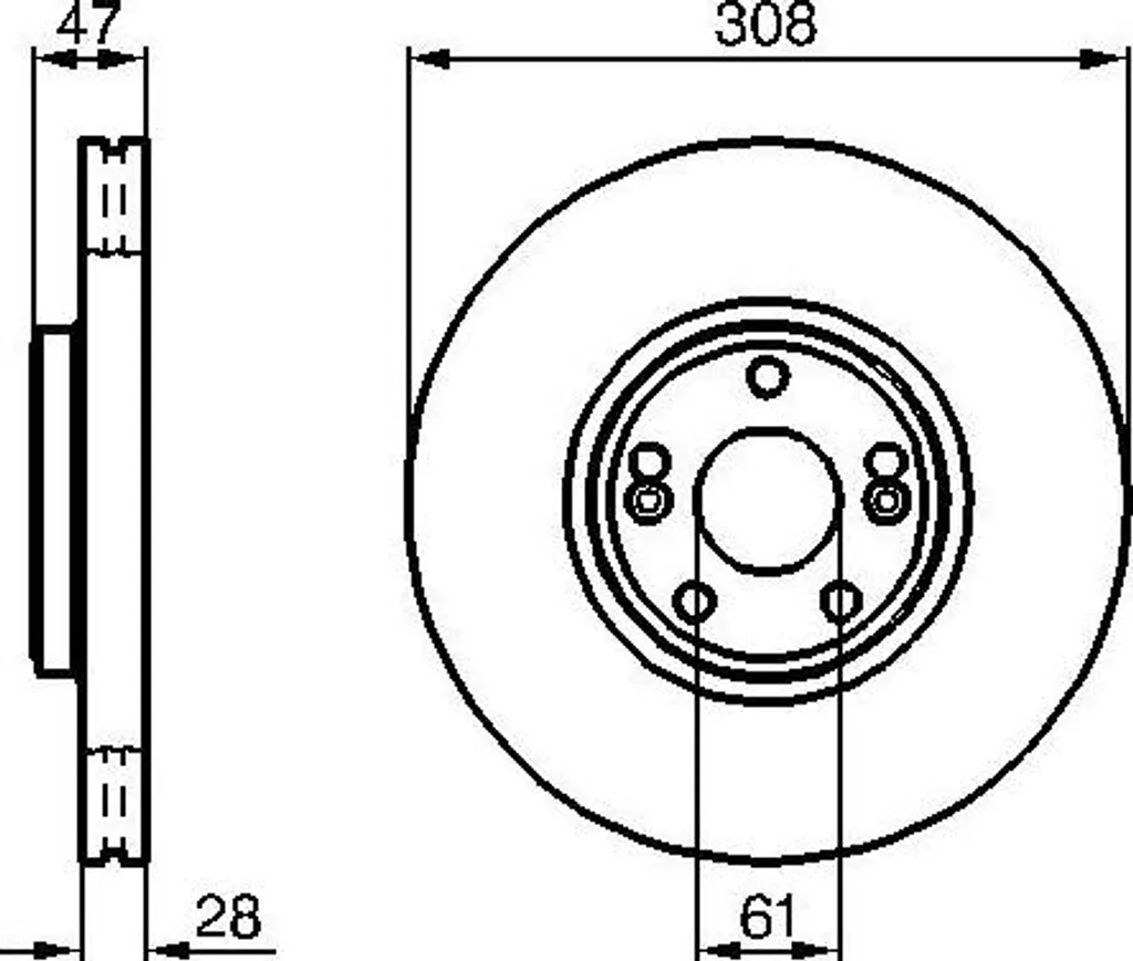 Disque de frein BOSCH 0 986 479 199 pour Renault Espace 4 et Laguna 2