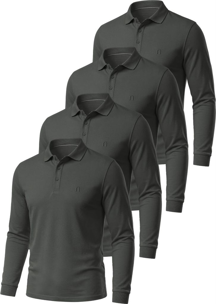 normani 4er Set Herren Langarm Poloshirt