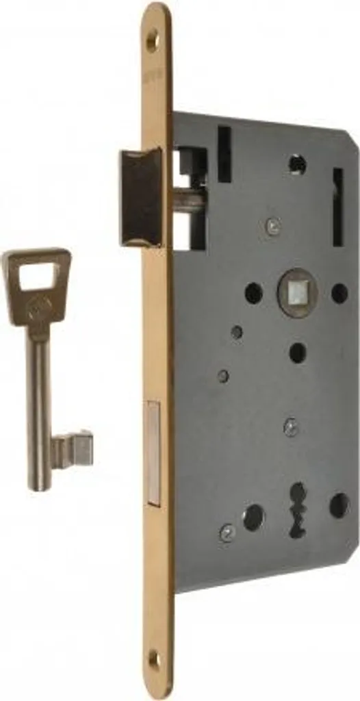 Serrure de Bâtiment en Laiton KFV 115-1/2 Encastrable avec Pêne Solide