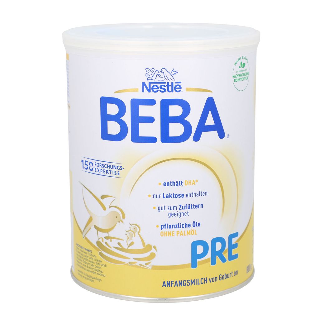 Nestlé BEBA Pre Säugling Milch Babynahrung Anfangsmilch Von Geburt an Dose 800 g 