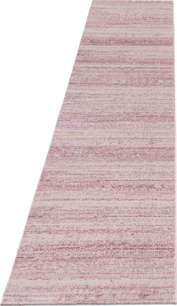 Wohnzimmerteppich Uni Modern Waschbar Strapazierfähig | Läufer Pink 80x300 cm Schlafzimmer Fußbodenheizung geeignet | INN – Kadima Design