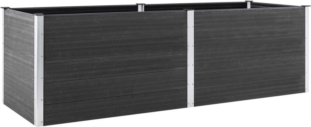 vidaXL Parterre de jardin surélevé 200x50x91 cm WPC Gris Image du produit 