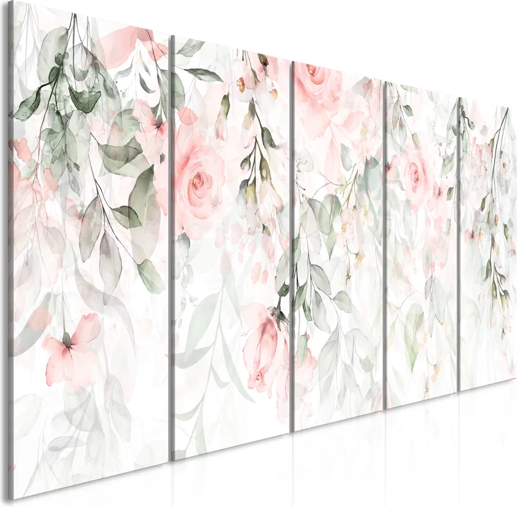 Quadro XXL Cascata di Rose 225x90 cm - Valorizza il Tuo Immobile